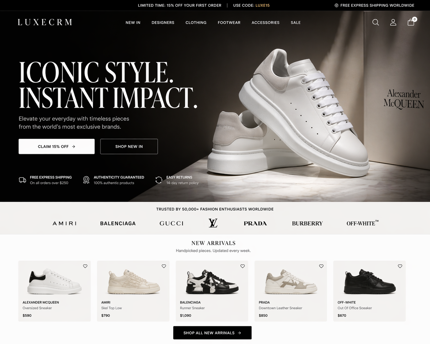 Conversion Website System — prototype